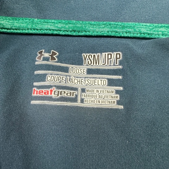 Under Armour Youth Heat Gear Loose Quarter Zip, Green, Athletic, YSM, Sports - Picture 7 of 10